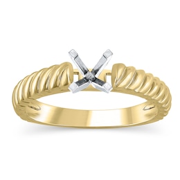 Twist Engagement Ring Setting 14K Yellow Gold