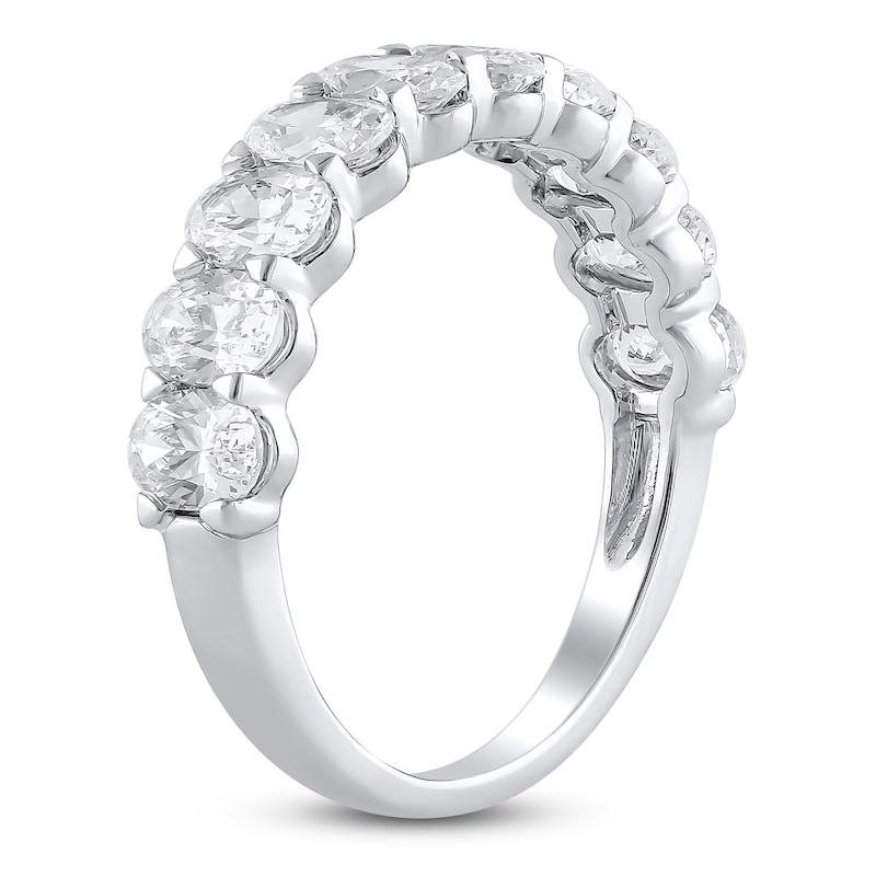 Main Image 2 of Lab-Grown Oval-Cut Diamond Anniversary Ring 2 ct tw 14K White Gold