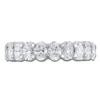 Thumbnail Image 3 of Lab-Grown Oval-Cut Diamond Anniversary Ring 2 ct tw 14K White Gold