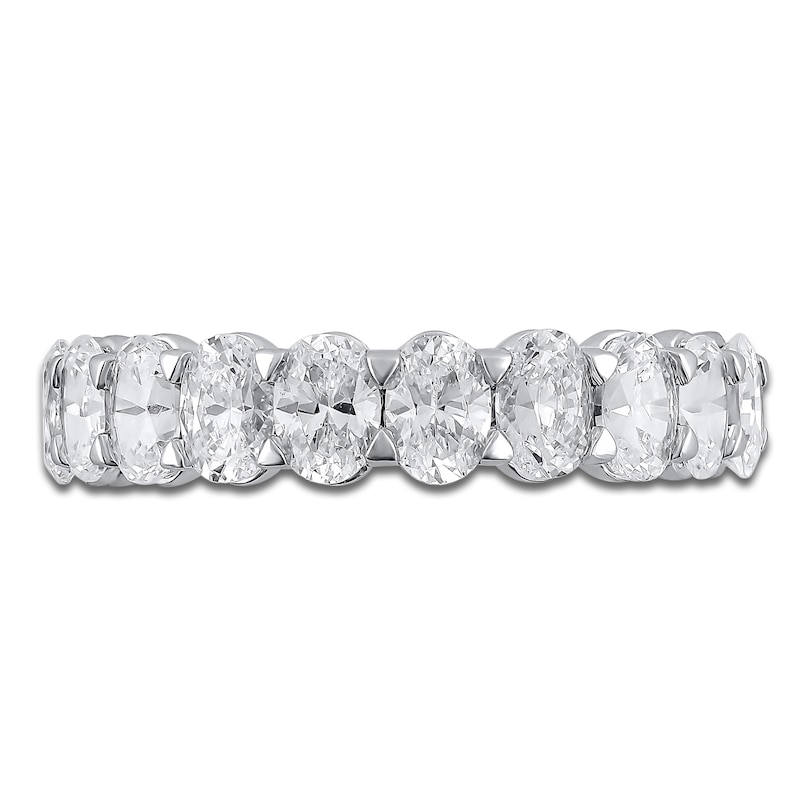 Main Image 3 of Lab-Grown Oval-Cut Diamond Anniversary Ring 2 ct tw 14K White Gold