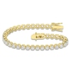 Thumbnail Image 1 of Lab-Grown Diamond Tennis Bracelet 5 ct tw 14K Yellow Gold 7.25"