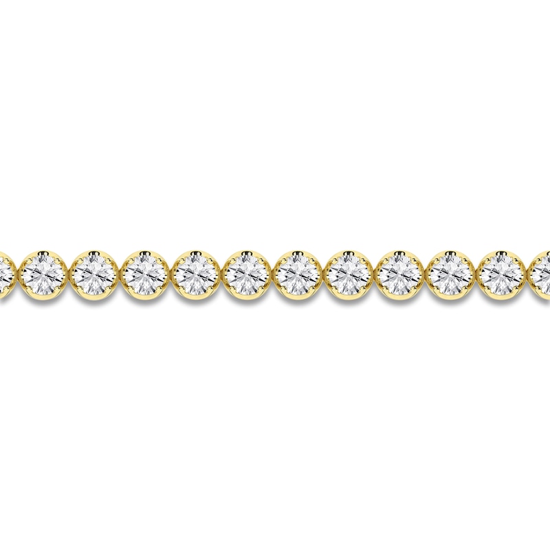 Main Image 2 of Lab-Grown Diamond Tennis Bracelet 5 ct tw 14K Yellow Gold 7.25"