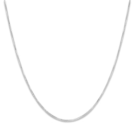 Solid Box Chain Necklace 1mm Sterling Silver 20"