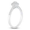 Thumbnail Image 2 of Diamond Double Halo Promise Ring 3/8 ct tw 10K White Gold