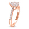 Thumbnail Image 2 of Multi-Diamond Pear-Shaped Promise Ring 1/3 ct tw 10K Rose Gold