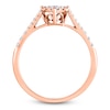 Thumbnail Image 4 of Multi-Diamond Pear-Shaped Promise Ring 1/3 ct tw 10K Rose Gold