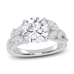 Lab-Grown Round-Cut Diamond Engagement Ring 2-1/2 ct tw 14K White Gold