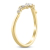 Thumbnail Image 2 of Certified Marquise & Round-Cut Diamond Contour Anniversary Ring 1/4 ct tw 14K Yellow Gold