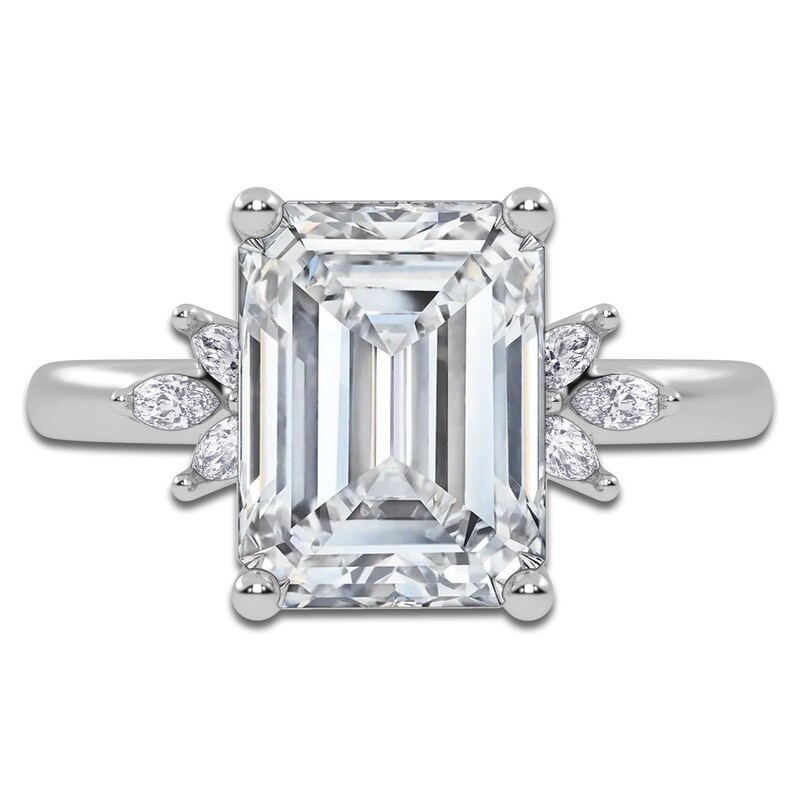 Main Image 3 of Emerald-Cut Created By Jared Studio Lab-Grown Diamond Engagement Ring 2-1/6 ct tw 14K White Gold