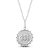 Thumbnail Image 4 of Diamond Angel Number 444 Medallion Necklace 1/4 ct tw Sterling Silver 18"