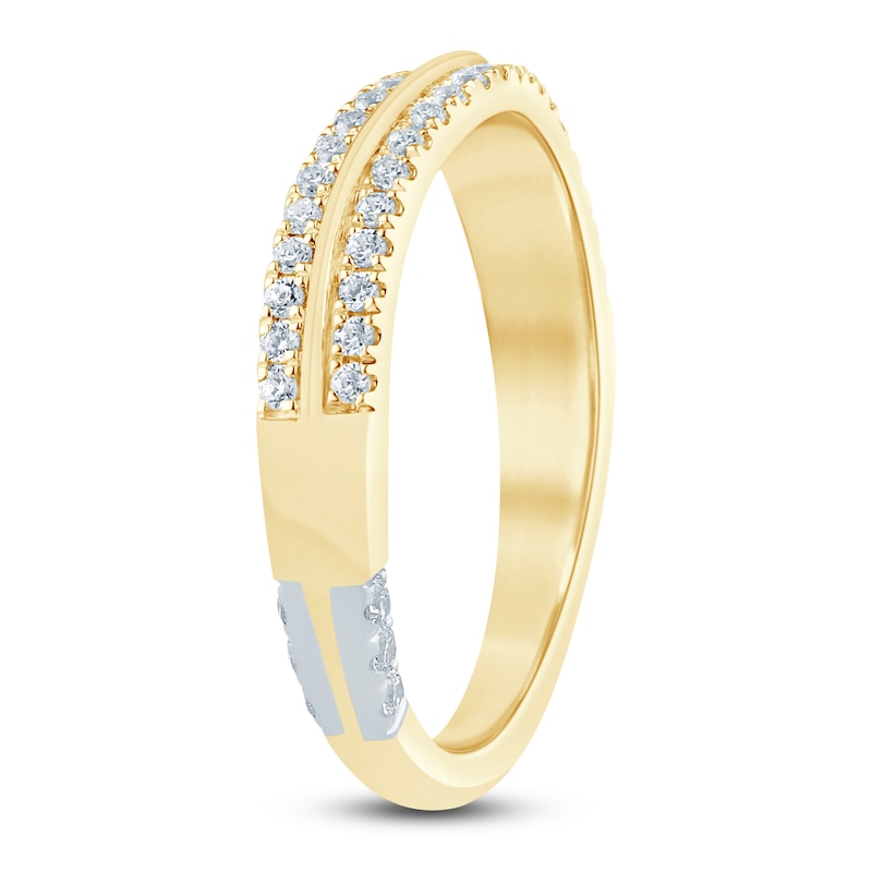 Main Image 2 of Pnina Tornai Diamond Two-Row Curved Wedding Band 1/3 ct tw 14K Yellow Gold