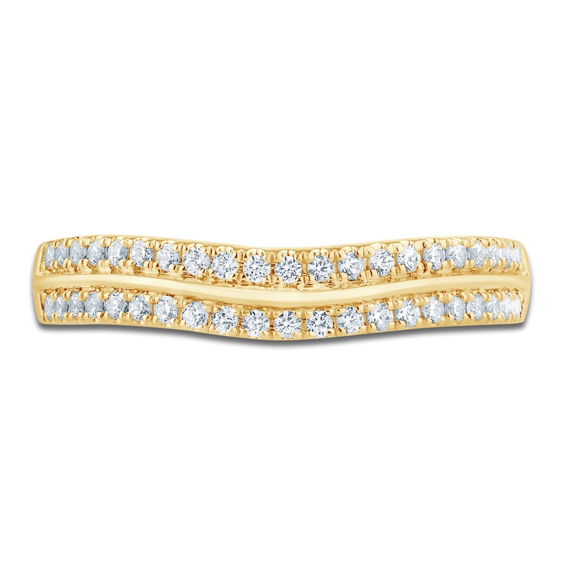 Main Image 3 of Pnina Tornai Diamond Two-Row Curved Wedding Band 1/3 ct tw 14K Yellow Gold