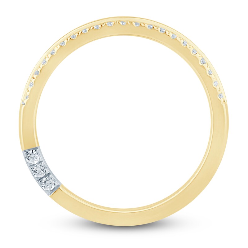 Main Image 4 of Pnina Tornai Diamond Two-Row Curved Wedding Band 1/3 ct tw 14K Yellow Gold