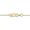 Thumbnail Image 3 of Montana Blue Natural Sapphire & Diamond Flower Frame Necklace 1/8 ct tw 14K Yellow Gold 18"