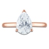 Thumbnail Image 3 of Pear-Shaped Lab-Grown Diamond Solitaire Plus Engagement Ring 2-1/8 ct tw 18K Rose Gold (VS2/F)