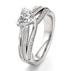 Thumbnail Image 4 of J'Lure Lab-Grown Diamond Heart Brilliant-Cut Engagement Ring 1-3/8 ct tw 18K White Gold