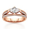 Thumbnail Image 1 of J'Lure Lab-Grown Diamond Lozenge Step-Cut Engagement Ring 1-3/8 ct tw 18K Rose Gold