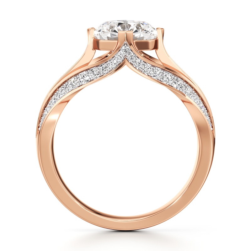 Main Image 2 of J'Lure Lab-Grown Diamond Octagon Brilliant-Cut Engagement Ring 2-3/8 ct tw 18K Rose Gold