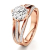 Thumbnail Image 4 of J'Lure Lab-Grown Diamond Octagon Brilliant-Cut Engagement Ring 2-3/8 ct tw 18K Rose Gold