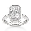Thumbnail Image 1 of J'Lure Imperial-Emerald Step-Cut Lab-Created Diamond Half-Halo Engagement Ring 3-1/6 ct tw 18K White Gold