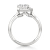 Thumbnail Image 2 of J'Lure Imperial-Emerald Step-Cut Lab-Created Diamond Half-Halo Engagement Ring 3-1/6 ct tw 18K White Gold