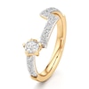 Thumbnail Image 4 of J'Lure Pentagon Brilliant-Cut Lab-Grown Diamond Contour Wedding Band 3/4 ct tw 18K Yellow Gold