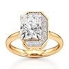 Thumbnail Image 1 of J'Lure Radiant Brilliant-Cut Lab-Grown Diamond Half-Halo Engagement Ring 3-1/6 ct tw 18K Yellow Gold
