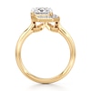 Thumbnail Image 2 of J'Lure Radiant Brilliant-Cut Lab-Grown Diamond Half-Halo Engagement Ring 3-1/6 ct tw 18K Yellow Gold