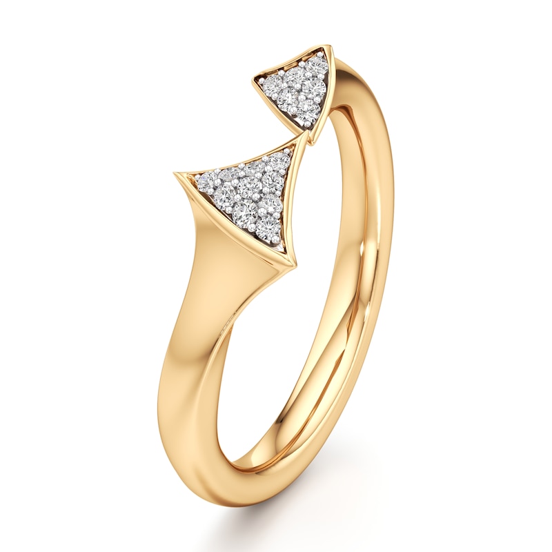 Main Image 4 of J'Lure Lab-Grown Diamond Wedding Band 1/10 ct tw 18K Yellow Gold