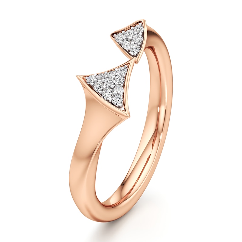 Main Image 4 of J'Lure Lab-Grown Diamond Wedding Band 1/10 ct tw 18K Rose Gold