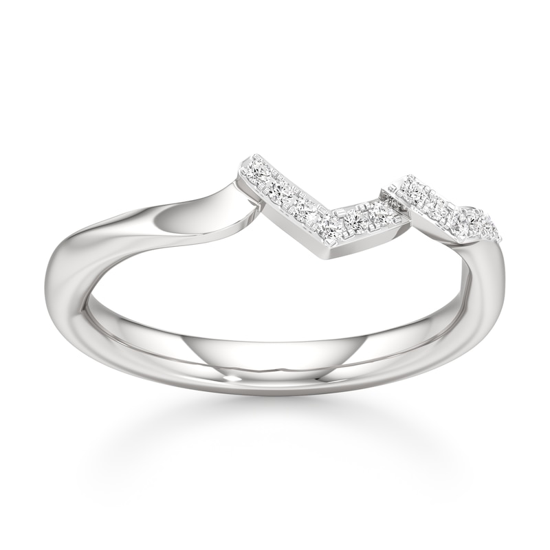 Main Image 1 of J'Lure Lab-Grown Diamond Wedding Band 1/10 ct tw 18K White Gold