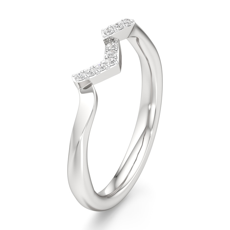 Main Image 4 of J'Lure Lab-Grown Diamond Wedding Band 1/10 ct tw 18K White Gold