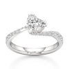 Thumbnail Image 1 of J'Lure Heart Brilliant-Cut Lab-Grown Diamond Bypass Engagement Ring 1-1/3 ct tw 18K White Gold