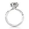 Thumbnail Image 2 of J'Lure Hexagon Step-Cut Lab-Created Diamond Bypass Engagement Ring 3-3/8 ct tw 18K White Gold