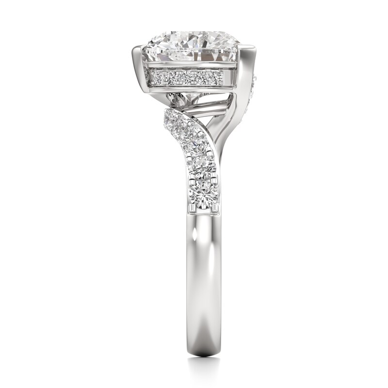 Main Image 3 of J'Lure Heart Brilliant-Cut Lab-Created Diamond Bypass Engagement Ring 3-1/2 ct tw 18K White Gold