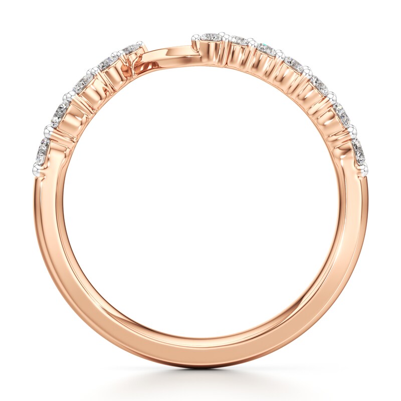 Main Image 2 of J'Lure Lab-Grown Diamond Contour Wedding Band 3/8 ct tw 18K Rose Gold