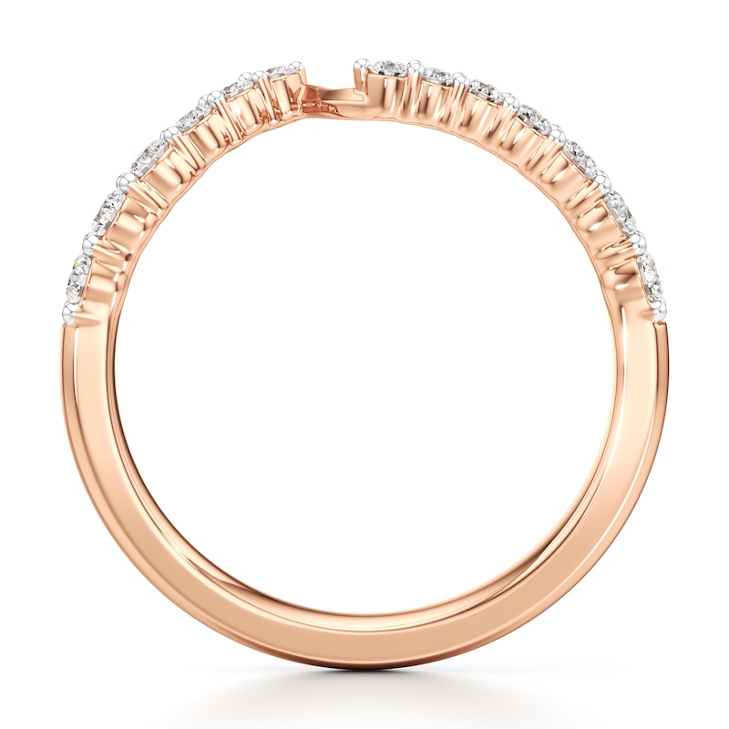 Main Image 2 of J'Lure Lab-Grown Diamond Contour Wedding Band 3/8 ct tw 18K Rose Gold