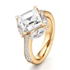 Thumbnail Image 4 of J'Lure Carre Step-Cut Lab-Created Diamond Engagement Ring 4-1/2 ct tw 18K Yellow Gold