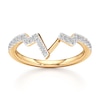 Thumbnail Image 1 of J'Lure Lab-Grown Diamond Angled Contour Wedding Band 1/4 ct tw 18K Yellow Gold
