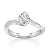 Thumbnail Image 1 of J'Lure Octagon Brilliant-Cut Lab-Grown Diamond Bypass Engagement Ring 1 ct tw 18K White Gold