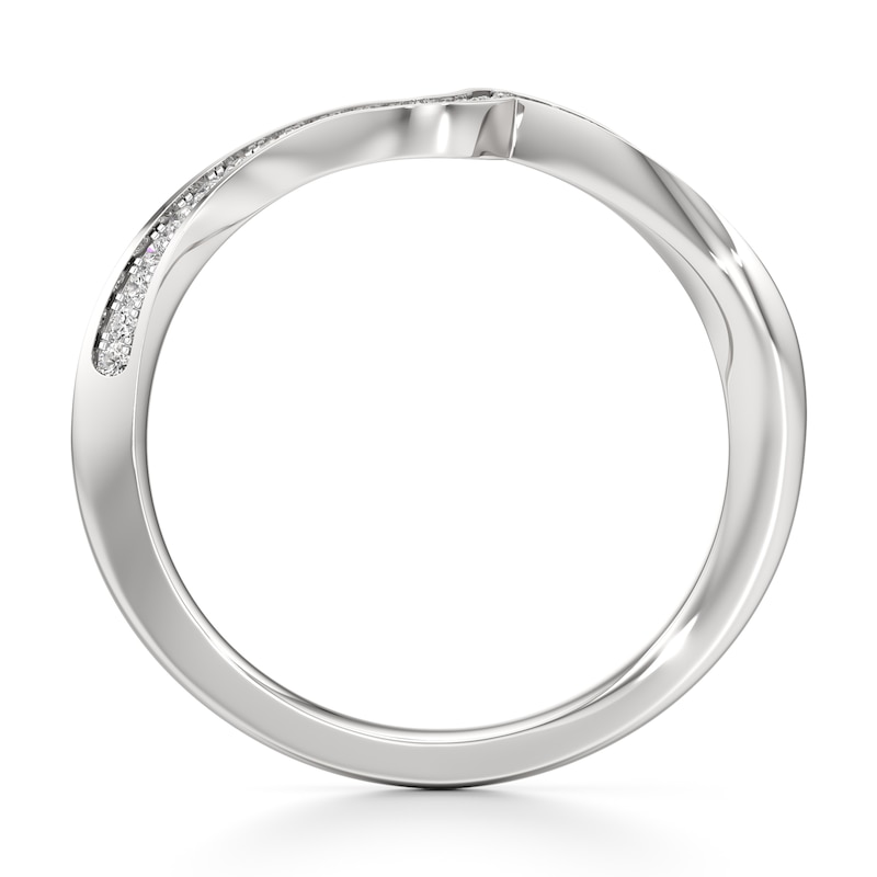 Main Image 2 of J'Lure Lab-Grown Diamond Contour Wedding Band 1/6 ct tw 18K White Gold