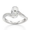 Thumbnail Image 1 of J'Lure Oval Step-Cut Lab-Grown Diamond Bypass Engagement Ring 2-1/5 ct tw 18K White Gold