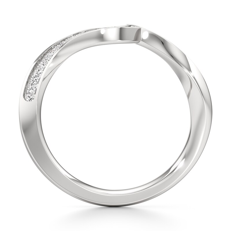 Main Image 2 of J'Lure Lab-Created Diamond Contour Wedding Band 1/5 ct tw 18K White Gold