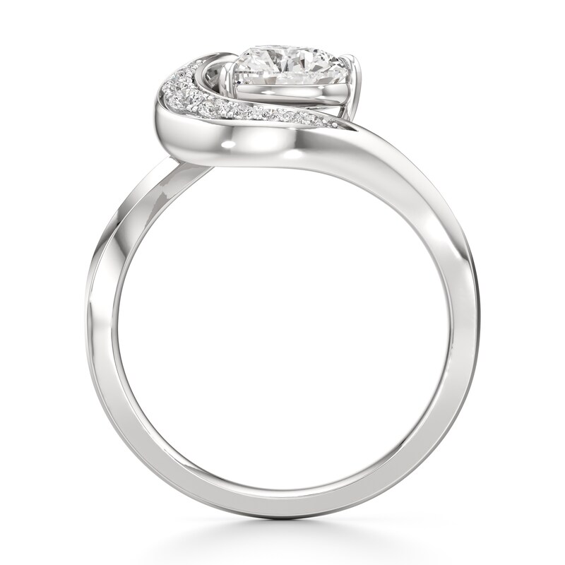 Main Image 2 of J'Lure Heart Brilliant-Cut Lab-Grown Diamond Engagement Ring 1 ct tw 18K White Gold