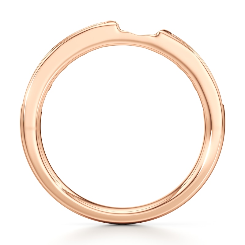 Main Image 2 of J'Lure Baguette-Cut Lab-Grown Diamond Contour Wedding Band 1/3 ct tw 18K Rose Gold