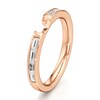 Thumbnail Image 4 of J'Lure Baguette-Cut Lab-Grown Diamond Contour Wedding Band 1/3 ct tw 18K Rose Gold