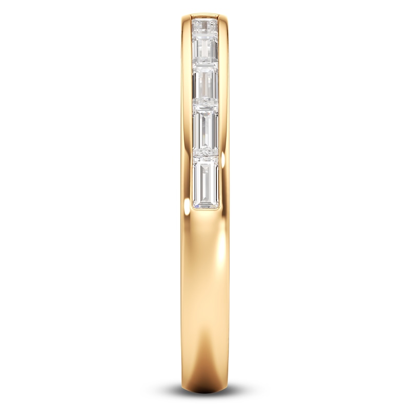 Main Image 3 of J'Lure Baguette-Cut Lab-Grown Diamond Contour Wedding Band 3/8 ct tw 18K Yellow Gold