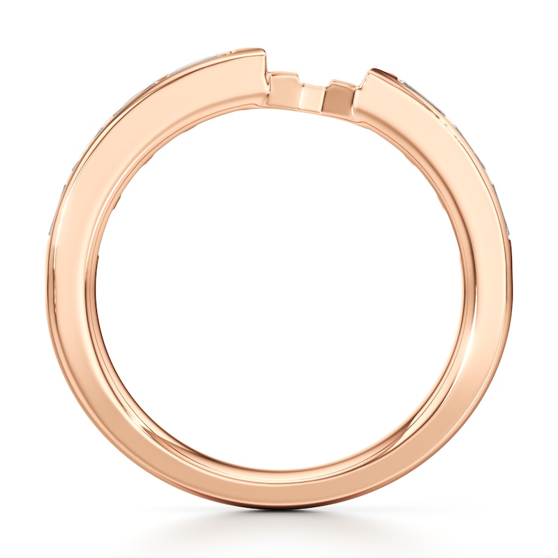 Main Image 2 of J'Lure Baguette-Cut Lab-Grown Diamond Contour Wedding Band 1/3 ct tw 18K Rose Gold