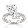 Thumbnail Image 1 of J'Lure Shield Step-Cut Two-Stone Lab-Grown Diamond Engagement Ring 4-5/8 ct tw 18K White Gold