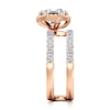 Thumbnail Image 3 of J'Lure Octagon Step-Cut Lab-Grown Diamond Spiral Engagement Ring 2-1/2 ct tw 18K Rose Gold